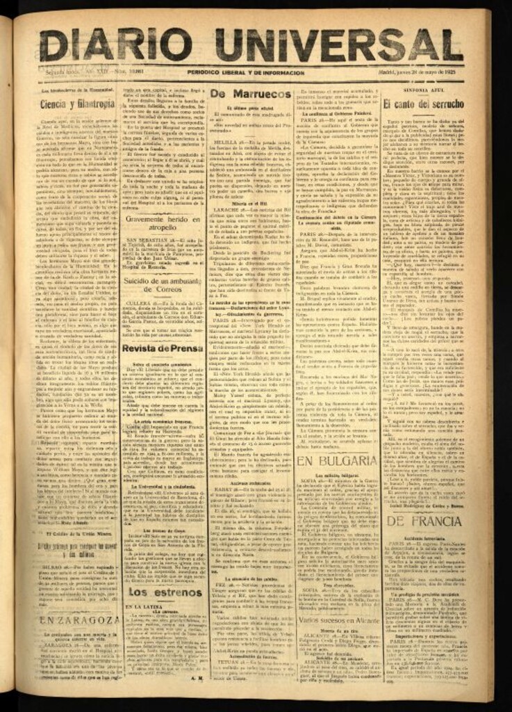 Miniatura de Diario Universal del 28 de mayo de 1925
