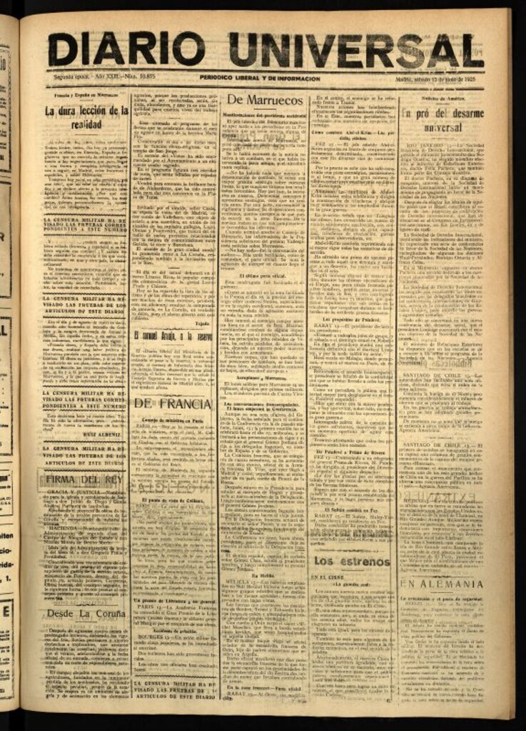 Miniatura de Diario Universal del 13 de junio de 1925