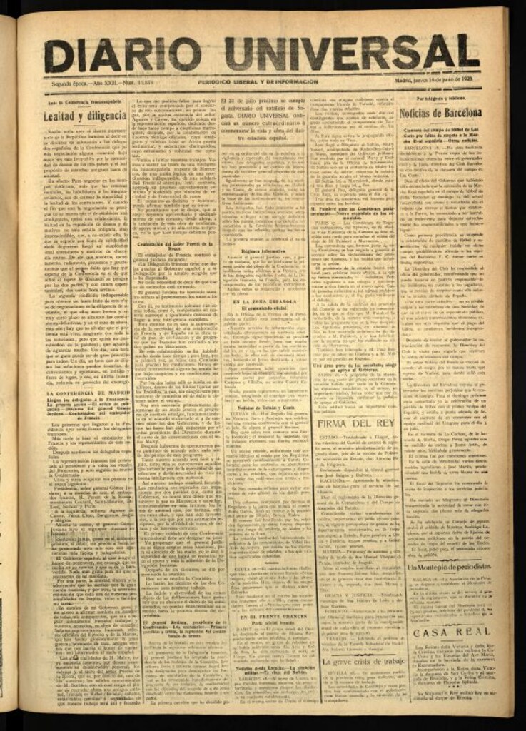 Miniatura de Diario Universal del 18 de junio de 1925