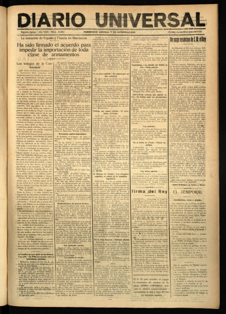 Miniatura de Diario Universal del 23 de junio de 1925