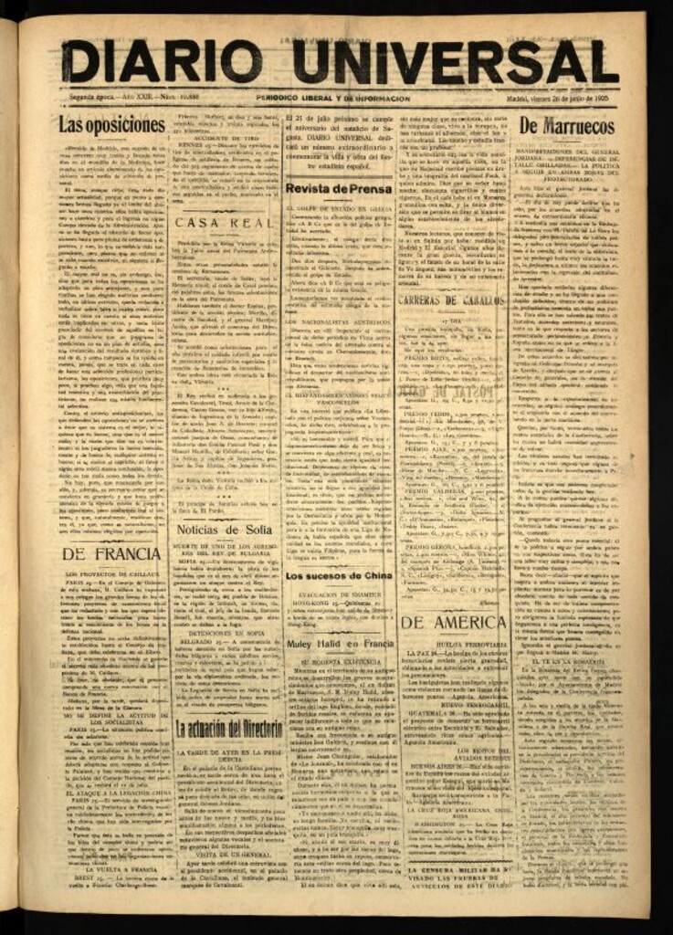 Miniatura de Diario Universal del 26 de junio de 1925