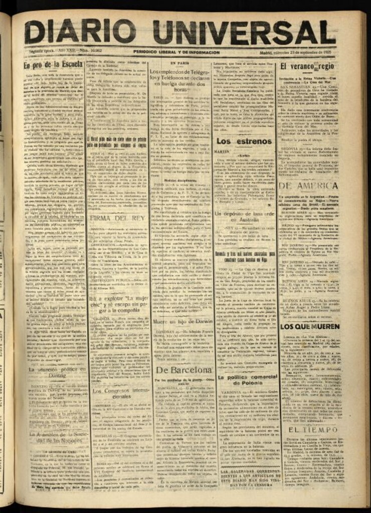 Miniatura de Diario Universal del 23 de septiembre de 1925