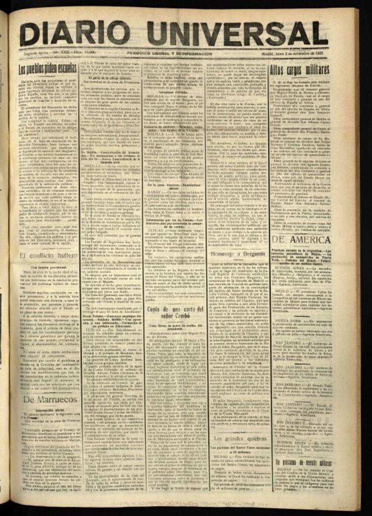 Miniatura de Diario Universal del 2 de noviembre de 1925