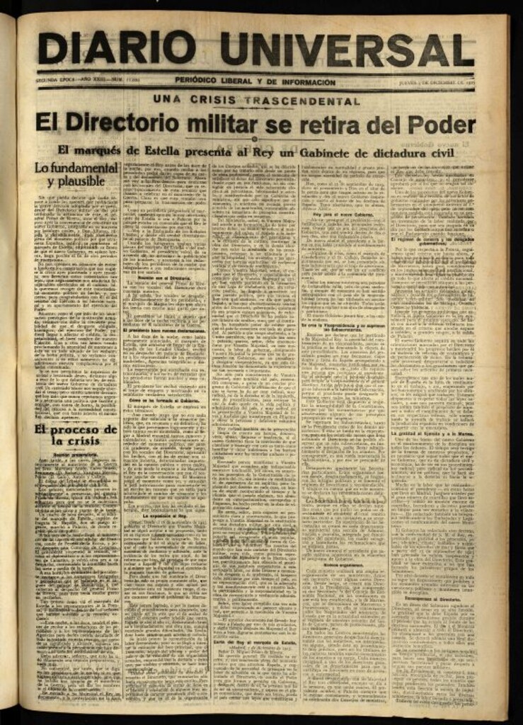 Miniatura de Diario Universal del 3 de diciembre de 1925