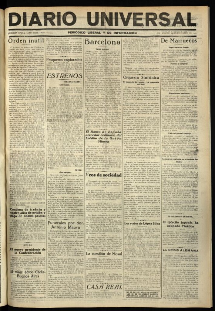 Miniatura de Diario Universal del 19 de diciembre de 1925