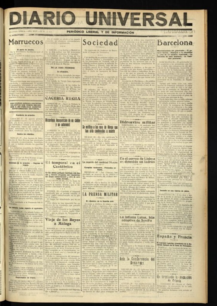 Miniatura de Diario Universal del 28 de enero de 1926