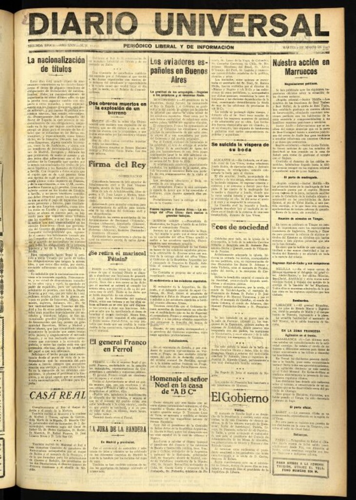 Miniatura de Diario Universal del 2 de marzo de 1926