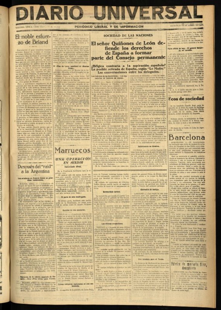 Miniatura de Diario Universal del 10 de marzo de 1926