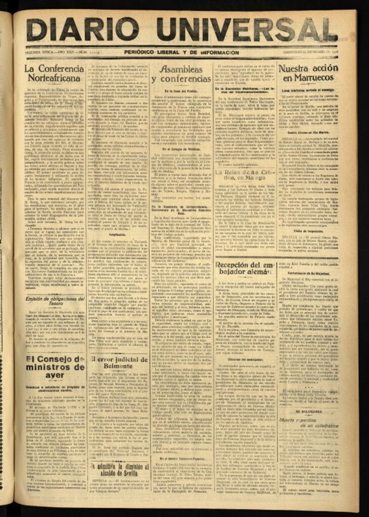Miniatura de Diario Universal del 24 de marzo de 1926