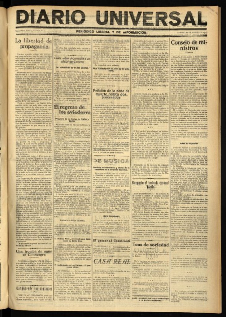 Miniatura de Diario Universal del 27 de marzo de 1926