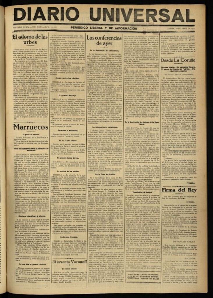 Miniatura de Diario Universal del 10 de abril de 1926