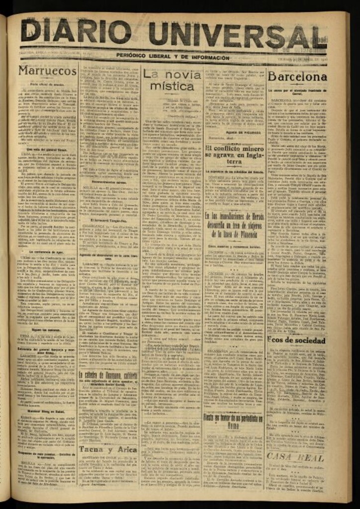 Miniatura de Diario Universal del 30 de abril de 1926