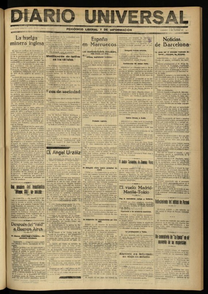Miniatura de Diario Universal del 1 de mayo de 1926