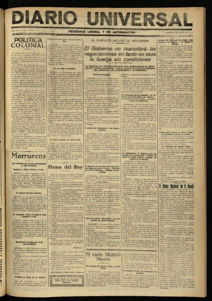 Miniatura de Diario Universal del 6 de mayo de 1926
