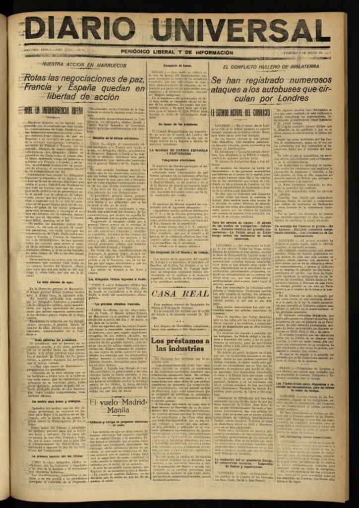 Miniatura de Diario Universal del 7 de mayo de 1926
