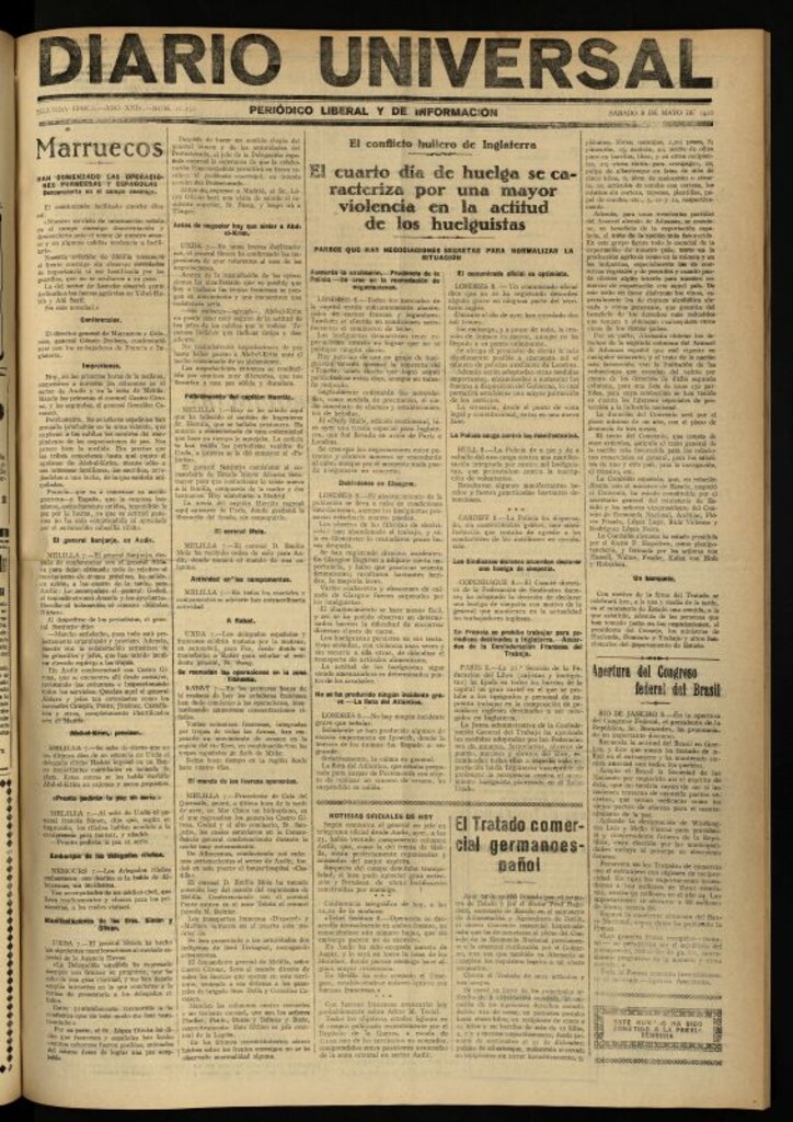 Miniatura de Diario Universal del 8 de mayo de 1926