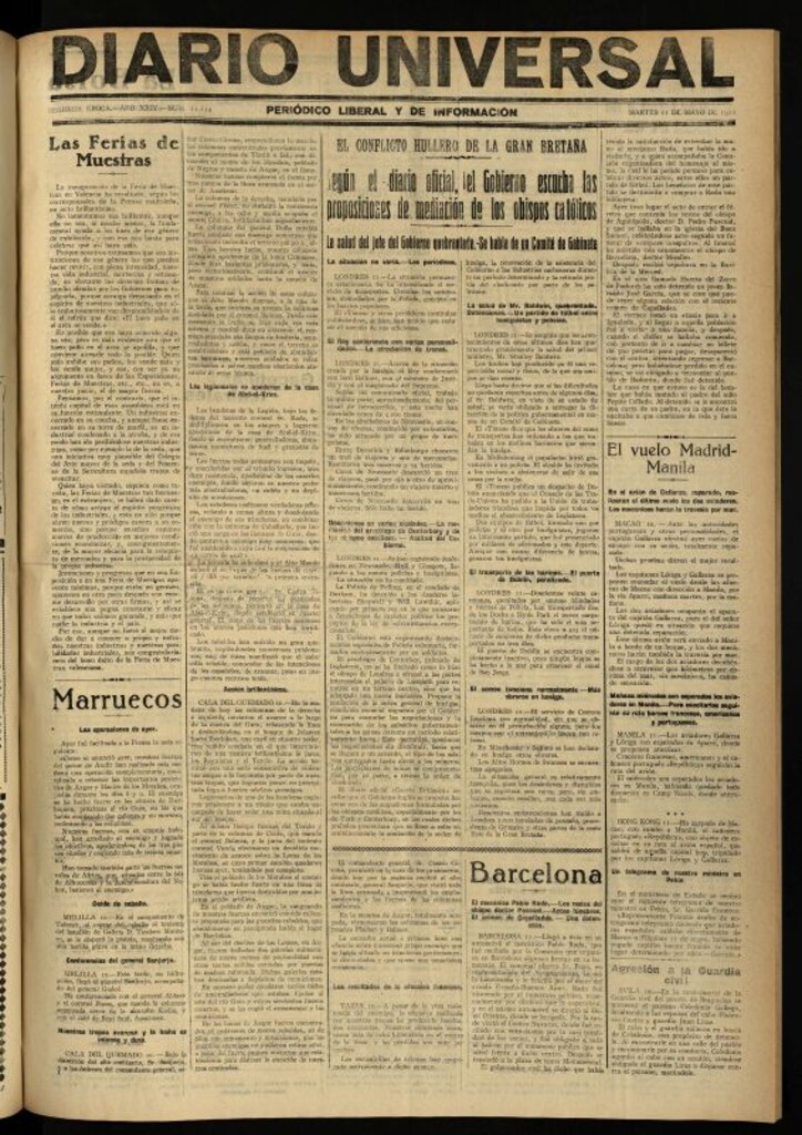 Miniatura de Diario Universal del 11 de mayo de 1926