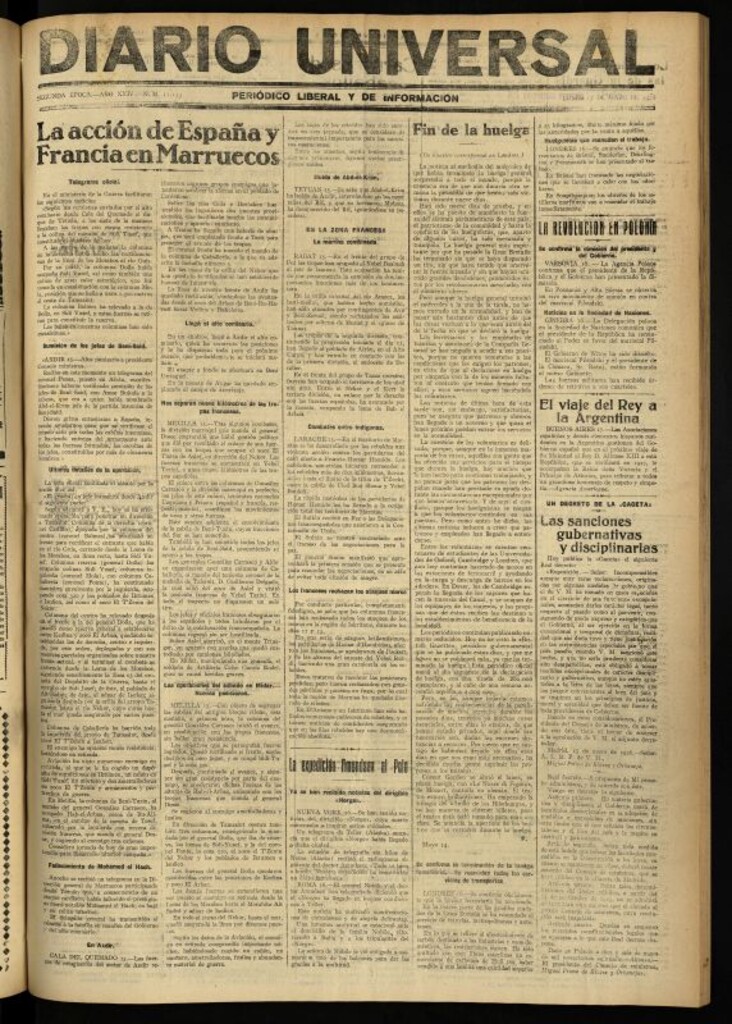 Miniatura de Diario Universal del 17 de mayo de 1926