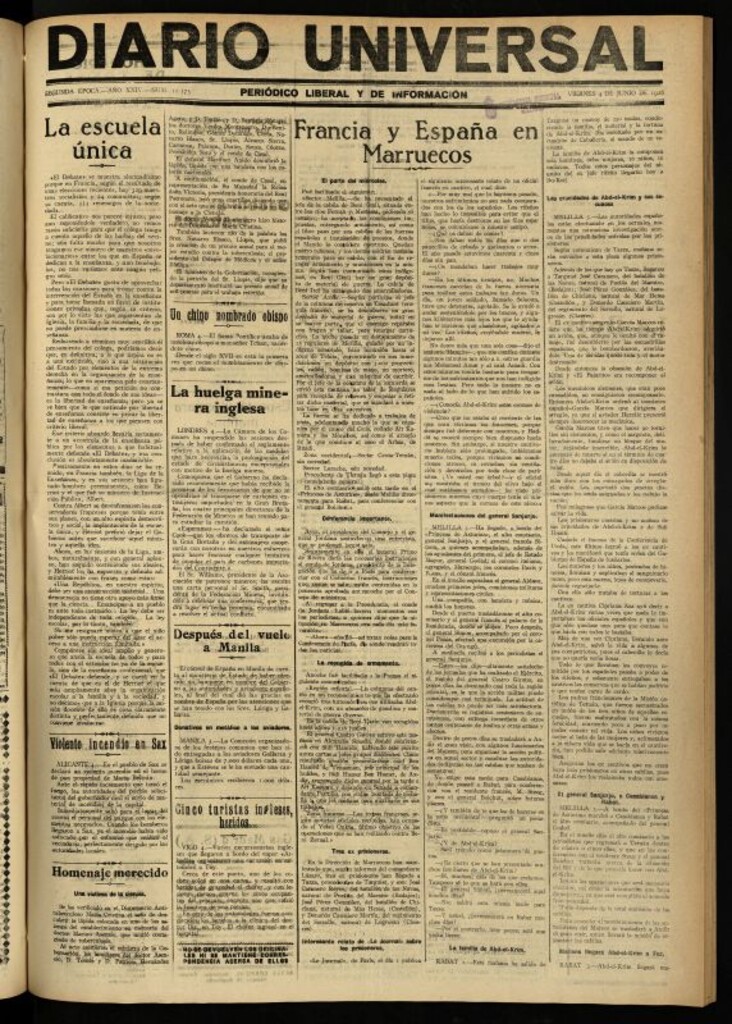 Miniatura de Diario Universal del 4 de junio de 1926