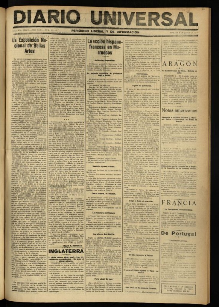Miniatura de Diario Universal del 8 de junio de 1926