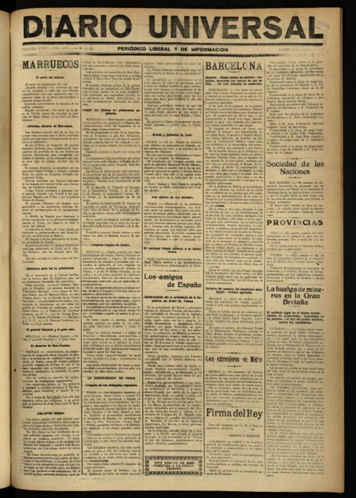 Miniatura de Diario Universal del 14 de junio de 1926