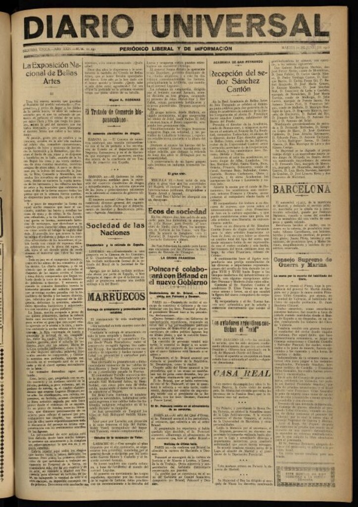 Miniatura de Diario Universal del 22 de junio de 1926
