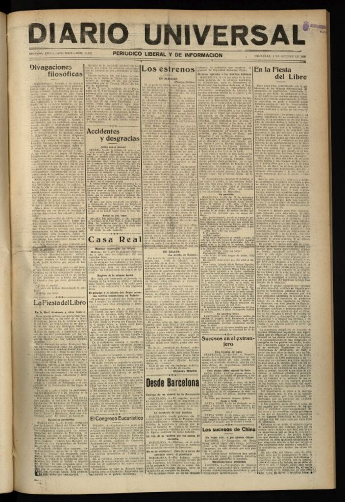 Miniatura de Diario Universal del 6 de octubre de 1926