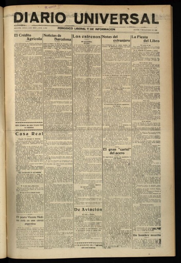 Miniatura de Diario Universal del 7 de octubre de 1926