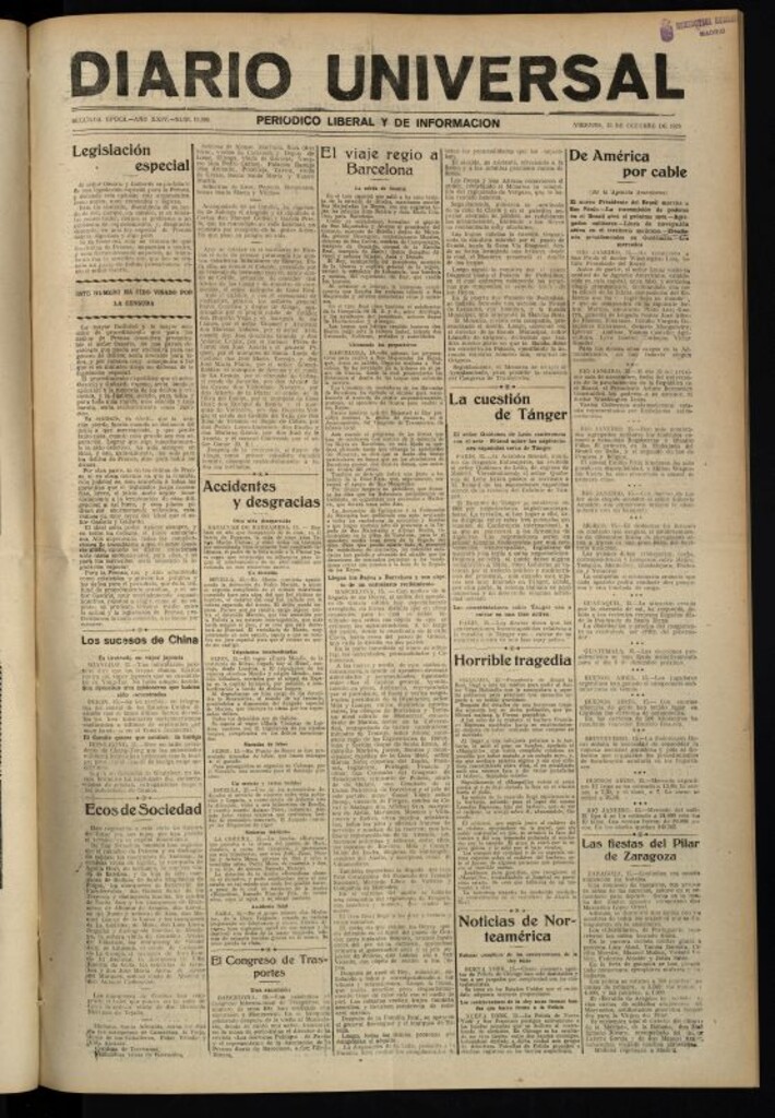 Miniatura de Diario Universal del 15 de octubre de 1926