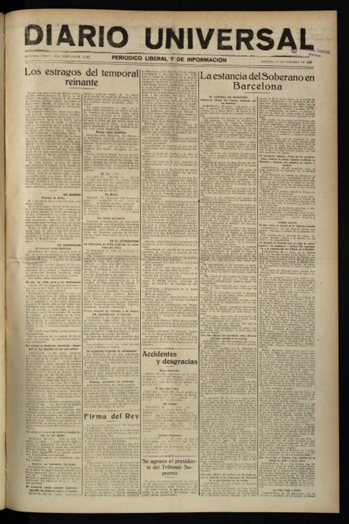 Miniatura de Diario Universal del 23 de octubre de 1926