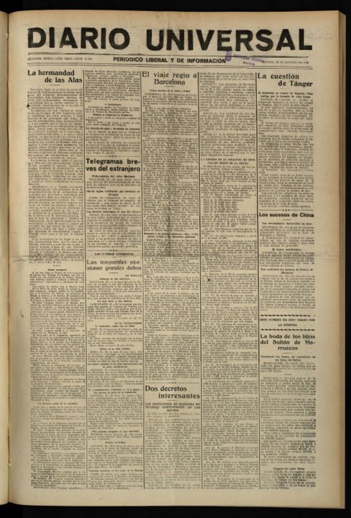 Miniatura de Diario Universal del 26 de octubre de 1926
