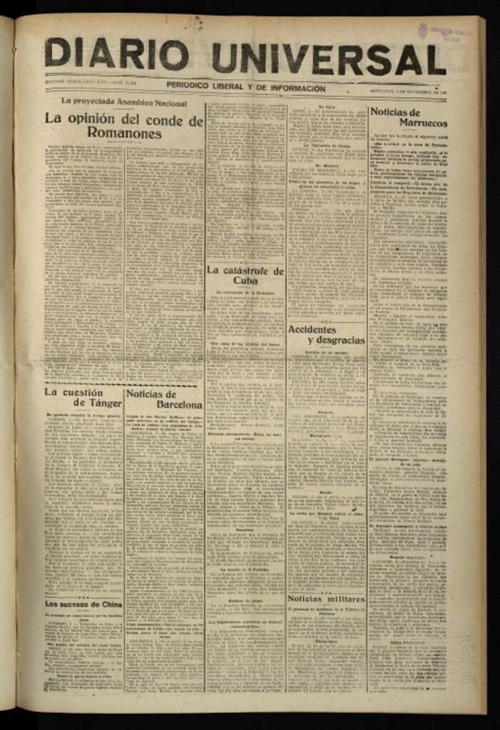 Miniatura de Diario Universal del 3 de noviembre de 1926