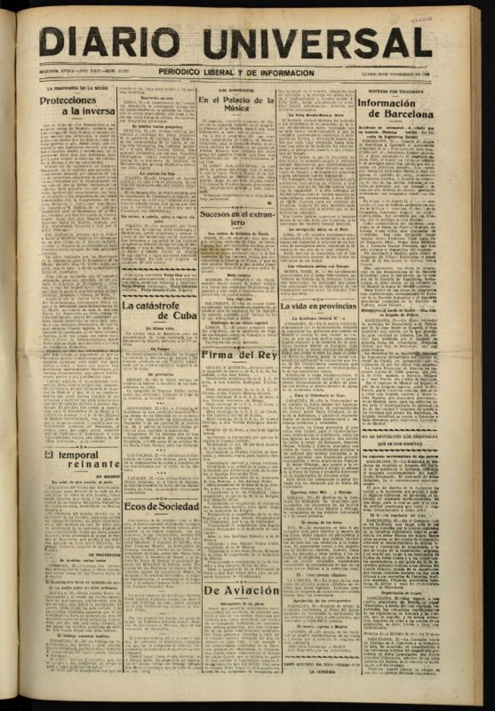 Miniatura de Diario Universal del 22 de noviembre de 1926