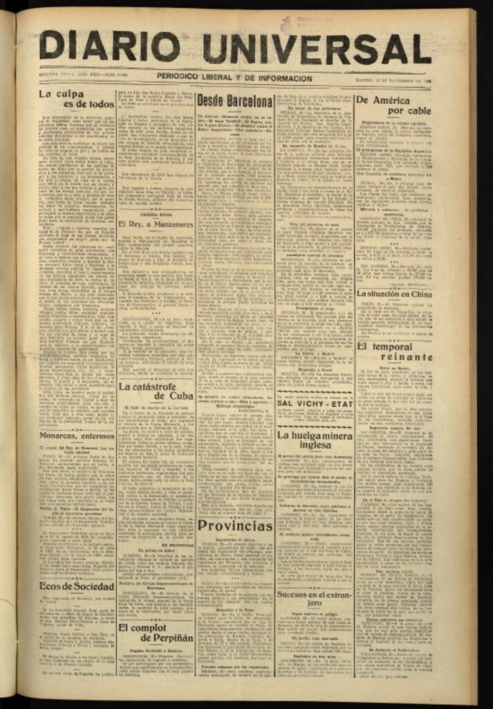 Miniatura de Diario Universal del 30 de noviembre de 1926