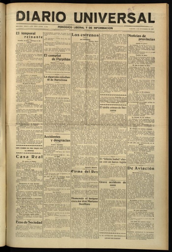 Miniatura de Diario Universal del 4 de diciembre de 1926