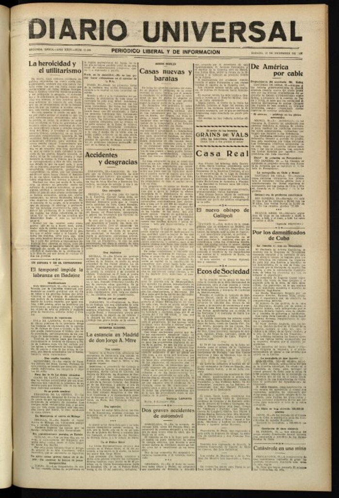 Miniatura de Diario Universal del 11 de diciembre de 1926