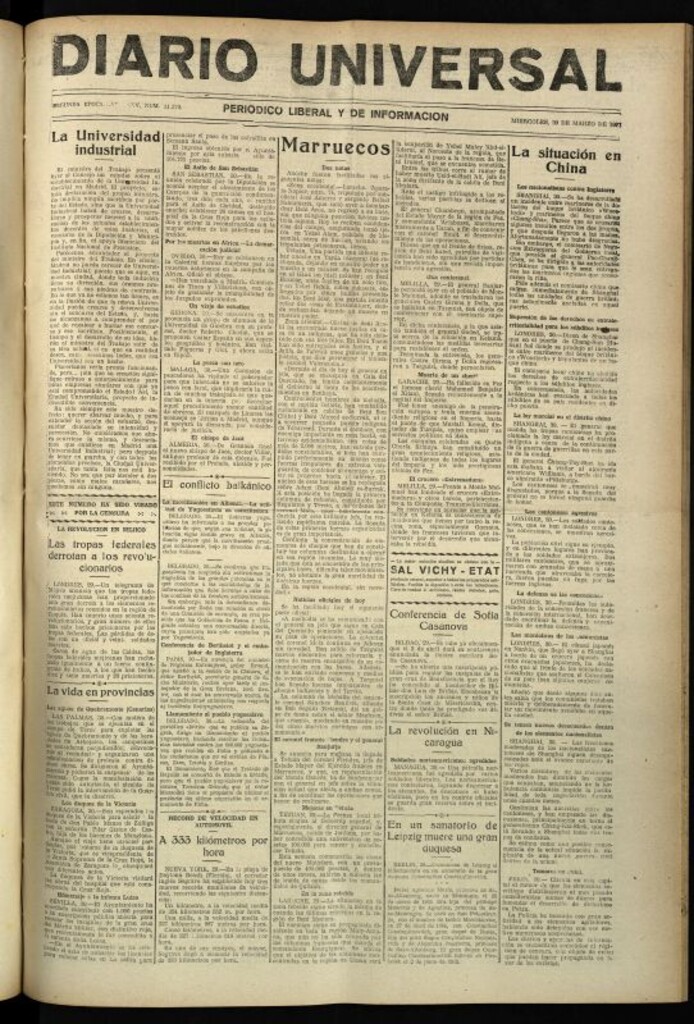 Miniatura de Diario Universal del 30 de marzo de 1927