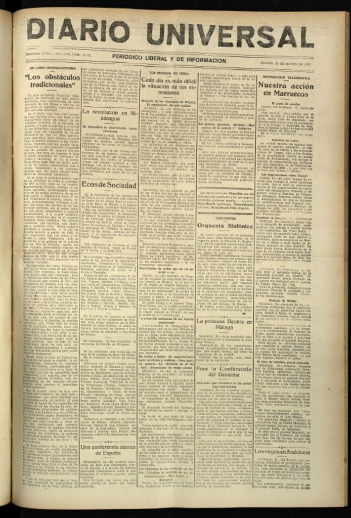 Miniatura de Diario Universal del 31 de marzo de 1927