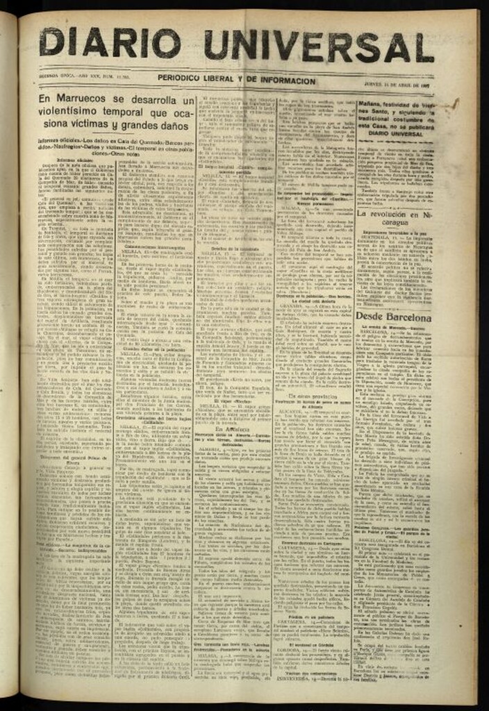 Miniatura de Diario Universal del 14 de abril de 1927