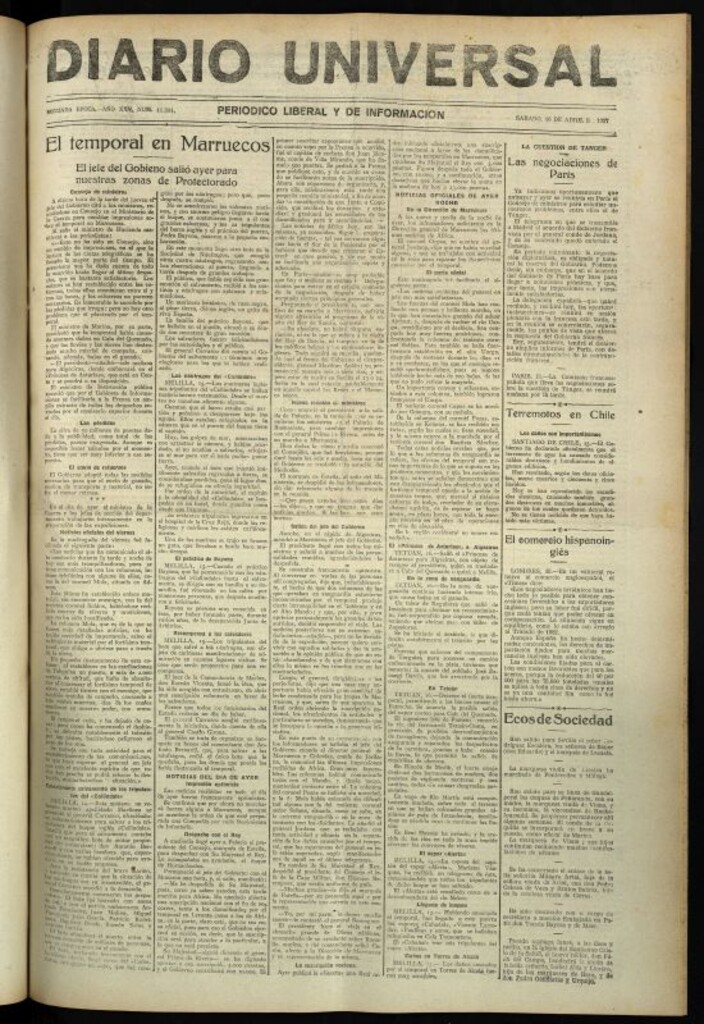 Miniatura de Diario Universal del 16 de abril de 1927