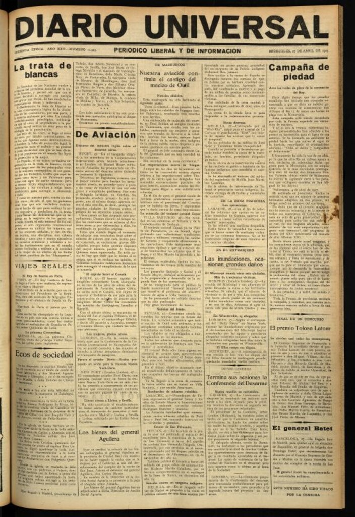 Miniatura de Diario Universal del 27 de abril de 1927