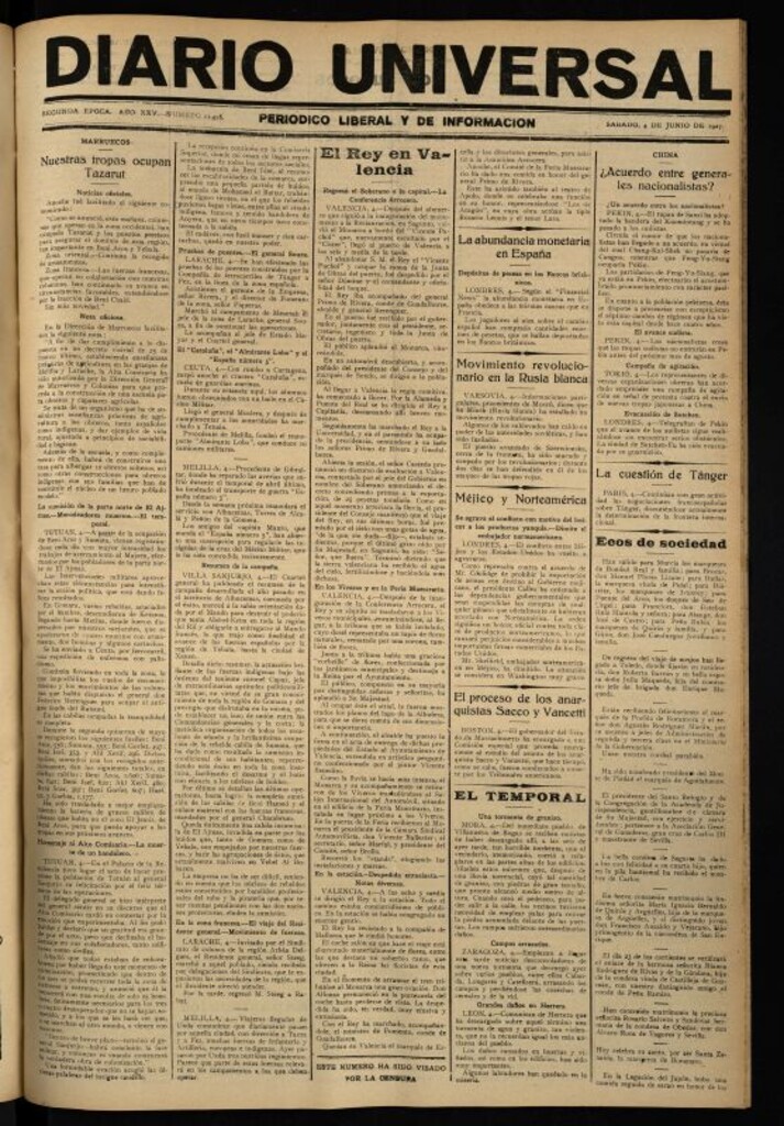 Miniatura de Diario Universal del 4 de junio de 1927