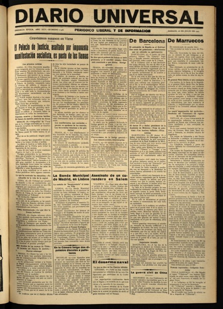 Miniatura de Diario Universal del 16 de julio de 1927