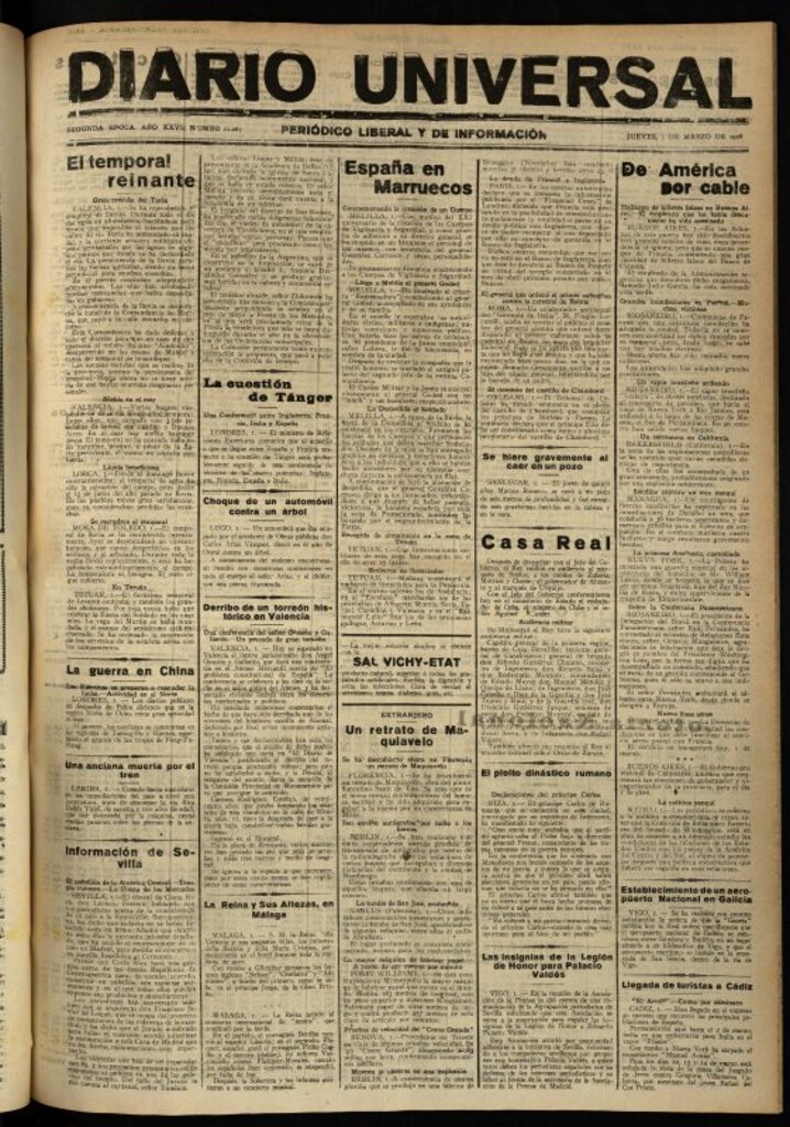 Miniatura de Diario Universal del 1 de marzo de 1928