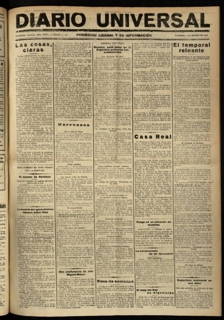 Miniatura de Diario Universal del 2 de marzo de 1928