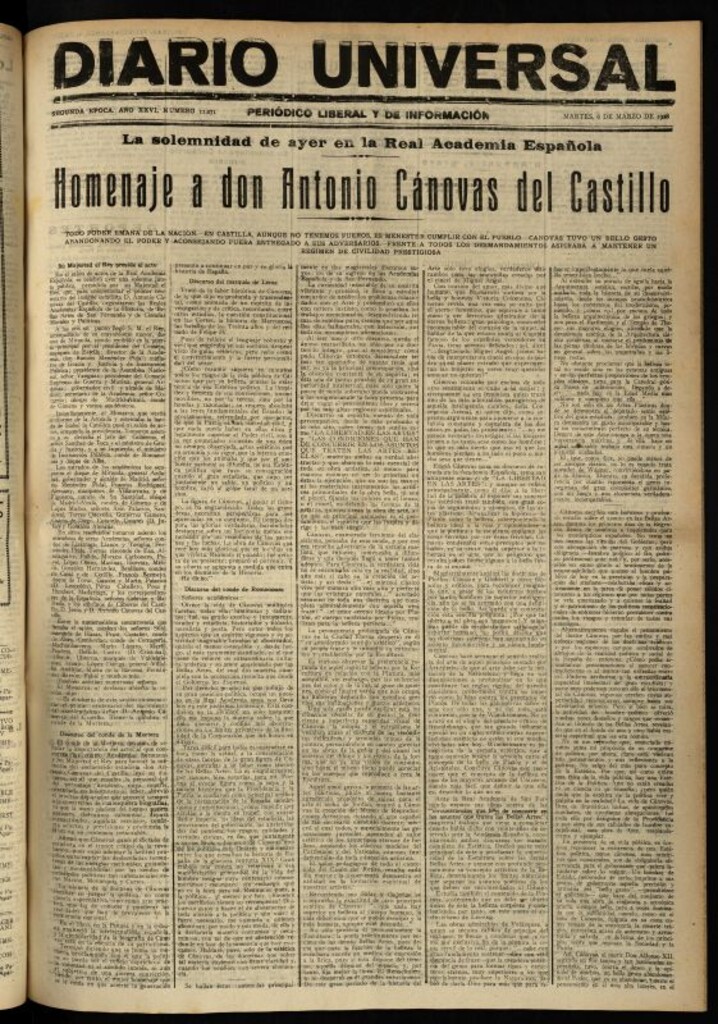Miniatura de Diario Universal del 6 de marzo de 1928