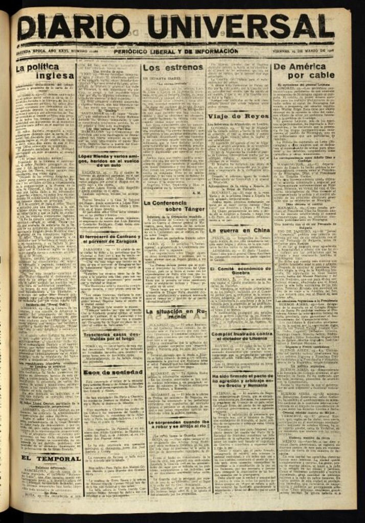 Miniatura de Diario Universal del 23 de marzo de 1928