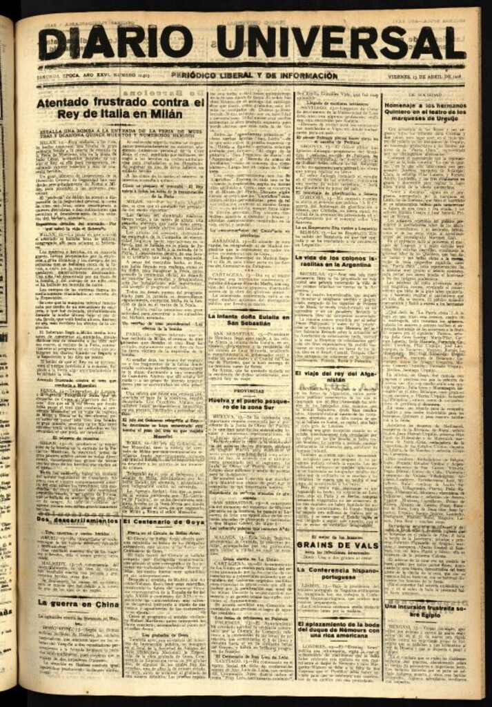 Miniatura de Diario Universal del 13 de abril de 1928