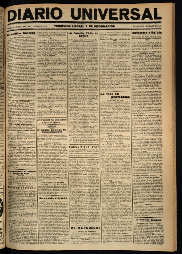 Miniatura de Diario Universal del 2 de mayo de 1928