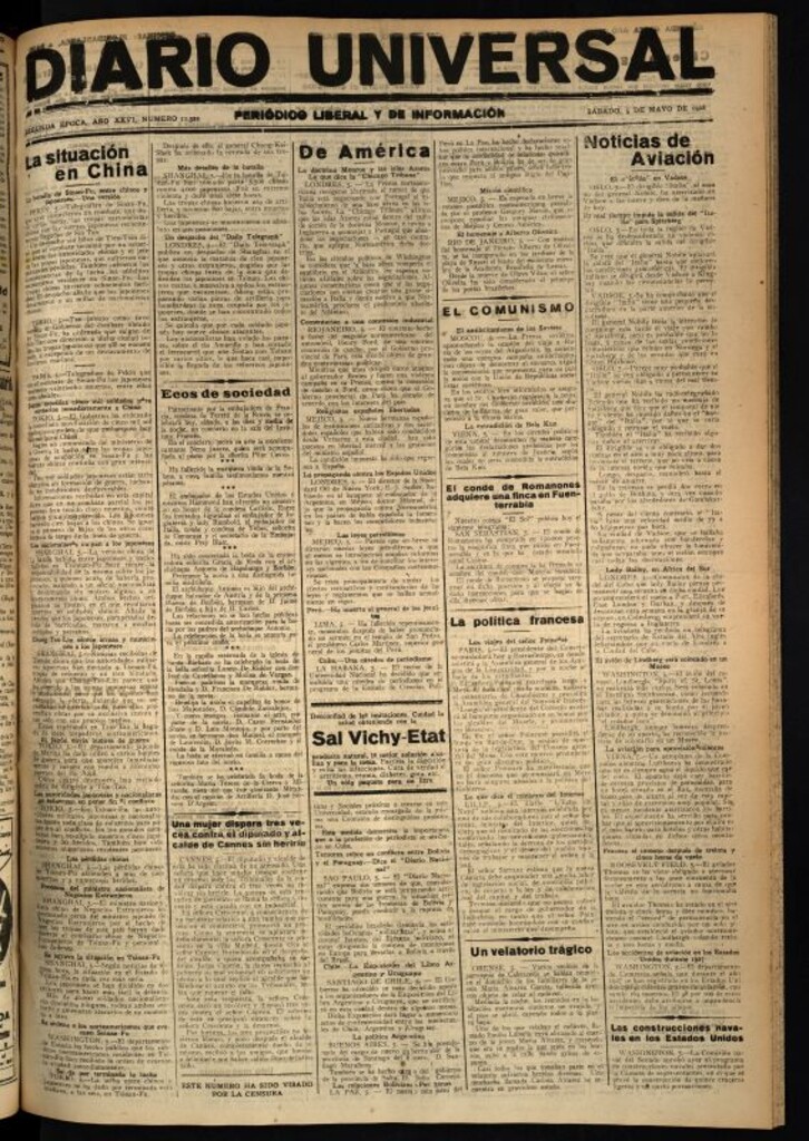 Miniatura de Diario Universal del 5 de mayo de 1928